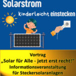 Vortrag über Steckersolargeräte im Lesecafé Erlangen im Rahmen der VHS